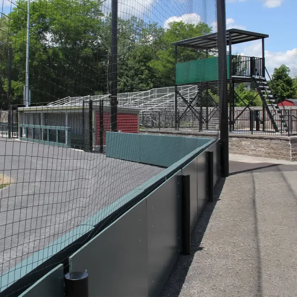 Backstop Netting System with Integrated Wall Padding