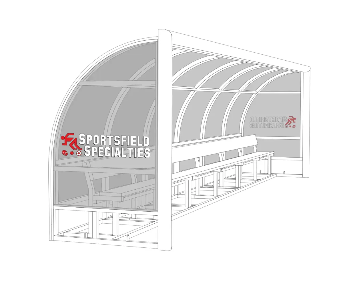 3D rendering of a WeatherScape® Team Shelter